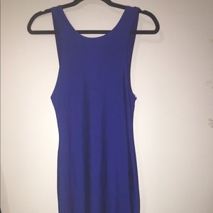 Blue sexy bodycon dress